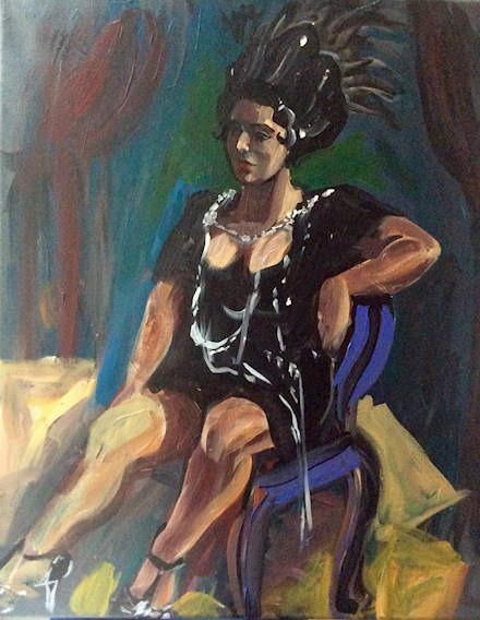 WIP Portrait of Shakrah Yves by Suzanne Forbes